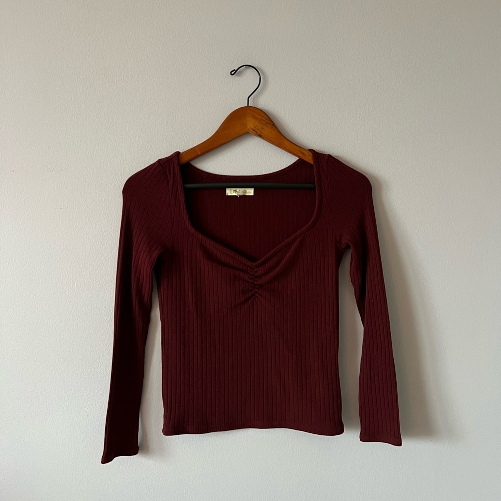 Burgundy Madewell Top